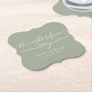 Sage Green Rehearsal Dinner Coaster