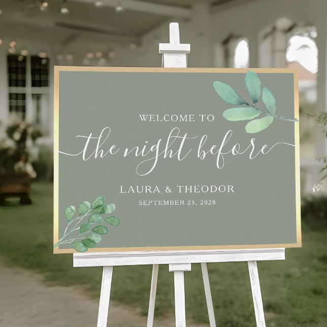 Sage Green Rehearsal Dinner Poster (Creator Uploaded)