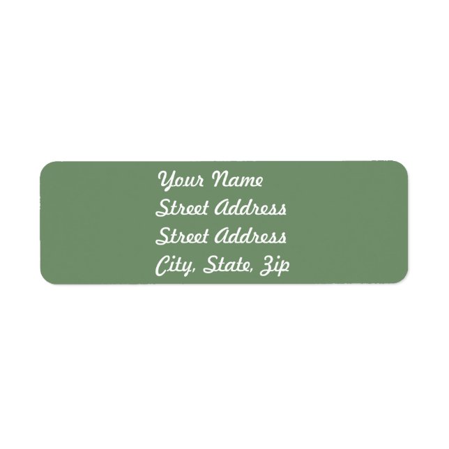 Sage Green Return Address Sticker (Front)