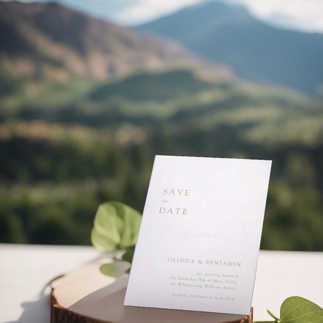 sage green save the date cards modern minimalist (Creator Uploaded)