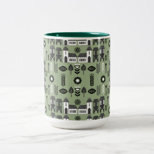 Sage Green Scandi Home Decor Two-Tone Coffee Mug