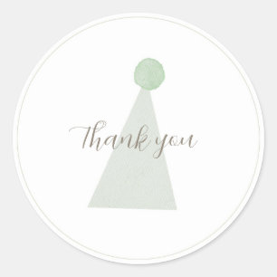 Sage Green Silly Goose Party Hat Sticker