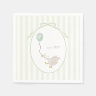Sage Green Silly Goose Party Napkins