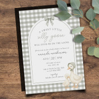 Sage Green Silly Goose Storybook Baby Shower