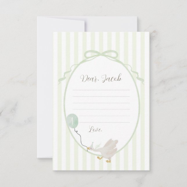Sage Green Silly Goose Time Capsule Card (Front)