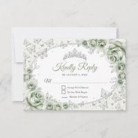Sage Green Silver Quinceanera Reply