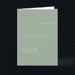 Sage Green Simple Modern Wedding Program<br><div class="desc">Modern style wedding program featuring a simple yet elegant design.  Use the template to easily add your favorite photo or remove it in the design editing tool.</div>