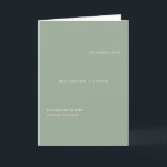 Sage Green Simple Modern Wedding Program<br><div class="desc">Modern style wedding program featuring a simple yet elegant design.  Use the template to easily add your favorite photo or remove it in the design editing tool.</div>