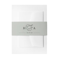 Sage Green Simple Script Monogram Wedding