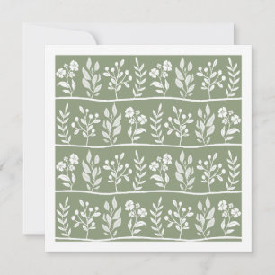 Sage Green Small Florals Botanic Rhapsody Card