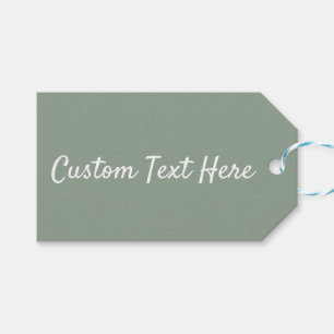 Sage Green Soft Pastel Solid Colour Gift Tags