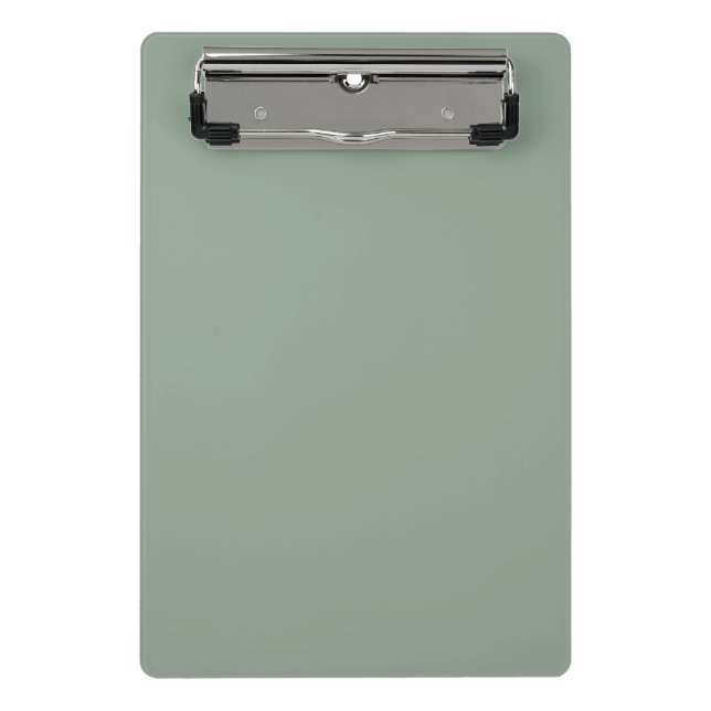 Sage Green Soft Pastel Solid Colour Mini Clipboard (Front)