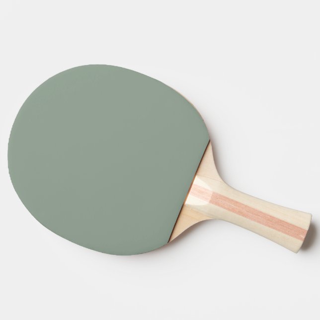 Sage Green Soft Pastel Solid Colour Ping Pong Paddle (Side)