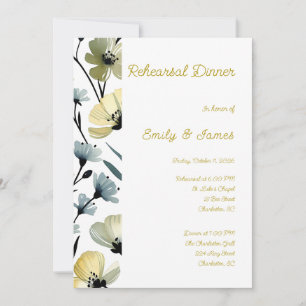 Sage Green & Soft Yellow Botanical Wedding Invitation