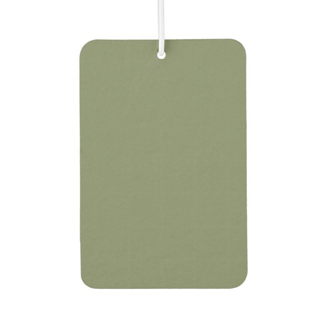 Sage Green Solid Colour Car Air Freshener (Front)