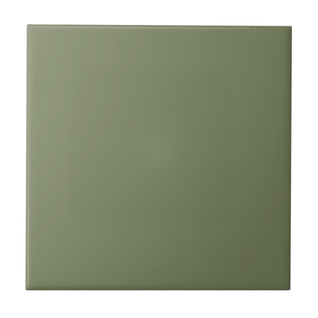 Sage Green Solid Colour Ceramic Tile (Front)