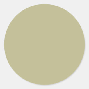 Sage Green Solid Colour   Classic   Elegant Classic Round Sticker