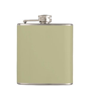 Sage Green Solid Colour Classic Elegant Hip Flask