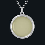 Sage Green Solid Colour | Classic | Elegant Silver Plated Necklace<br><div class="desc">Sage Green Solid Colour | Classic | Elegant | Trendy | Stylish | Gift</div>