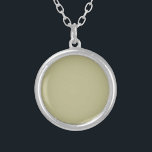 Sage Green Solid Colour | Classic | Elegant Silver Plated Necklace<br><div class="desc">Sage Green Solid Colour | Classic | Elegant | Trendy | Stylish | Gift</div>