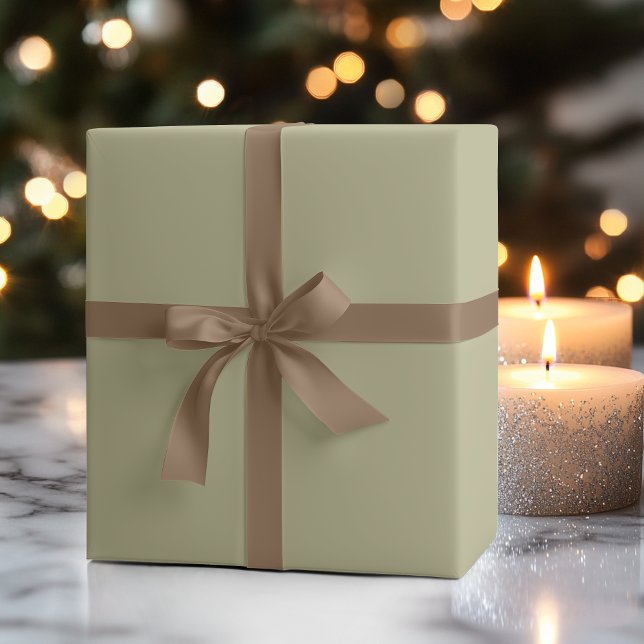 Sage Green Solid Colour | Classic | Elegant Wrapping Paper (Creator Uploaded)