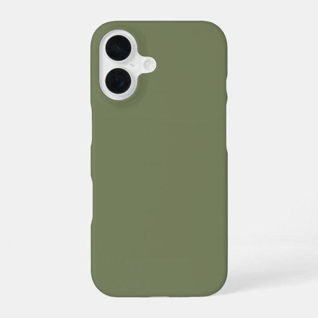 Sage Green Solid Colour iPhone 16 Case (Back)