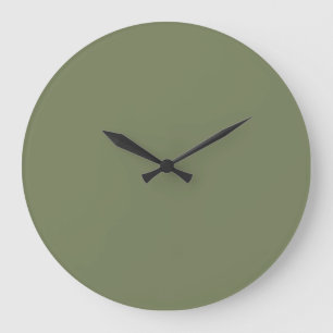 Sage Green Solid Colour Large Clock