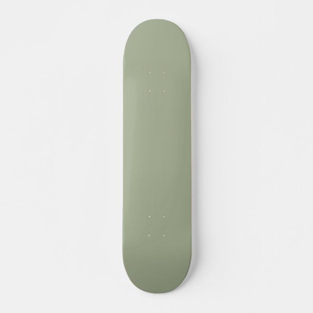 Sage Green Solid Colour Skateboard (Front)