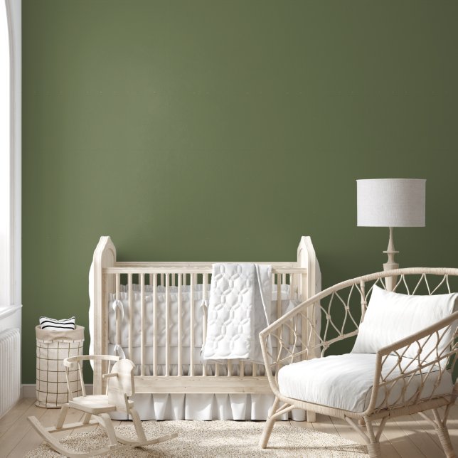 Sage Green Solid Colour Wallpaper (Kids)