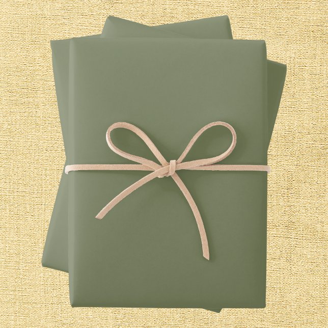 Sage Green Solid Colour Wrapping Paper Sheet (Creator Uploaded)
