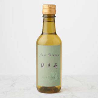 Sage Green Sparkling Wine Bottle Label