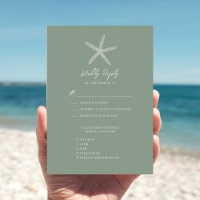 Sage Green Starfish Beach Destination Wedding