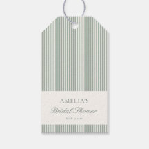 Sage Green Stripe Custom Classic Bridal Shower