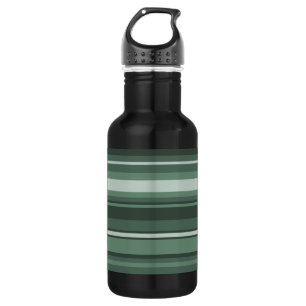 Sage green stripes 532 ml water bottle