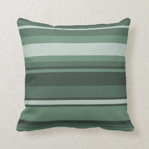 Sage green stripes cushion