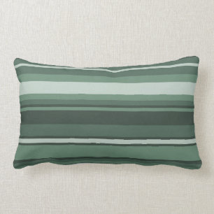 Sage green stripes lumbar cushion