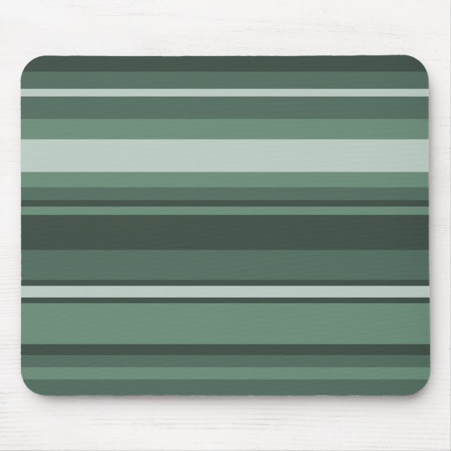Sage green stripes mouse pad (Front)