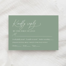 Sage Green Sunflower Wedding Menu