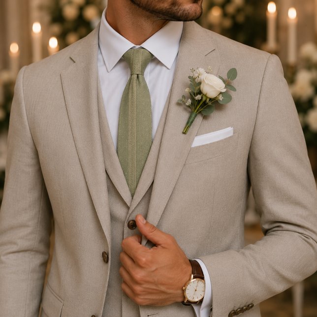 Sage Green Textured Tie (Creator Uploaded)
