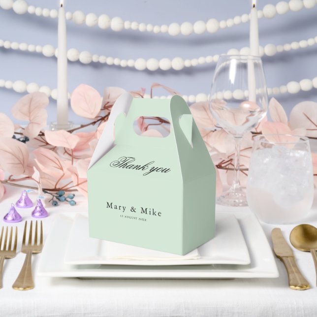Sage Green Thank You Box for Any Occasion Gable (Wedding)