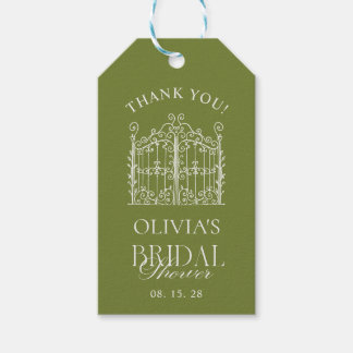 Sage Green Thank You Bridal Shower Gift Tags