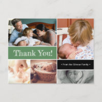 Sage green Thank You Introducing 2nd baby Photos