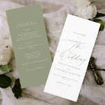 Sage Green The Wedding Modern Calligraphy Wedding Program<br><div class="desc">Part of Collection</div>