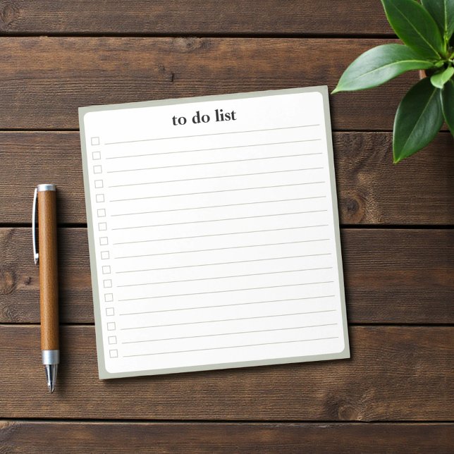 Sage Green To Do List Minimalist Teacher Notepad (Sage Green To Do List Minimalist Teacher Notepad)