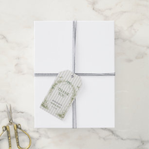 Sage Green Toile De Juoy Nesting Party Gift Tags