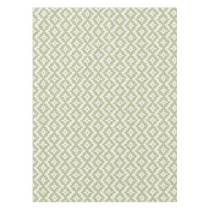 Sage Green Trailhead Medallion Print Tablecloth