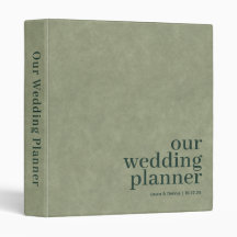 Sage Green Velvet Look Minimalist Wedding Planner