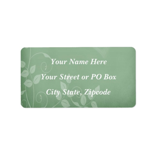 Sage Green Vintage Label (Front)
