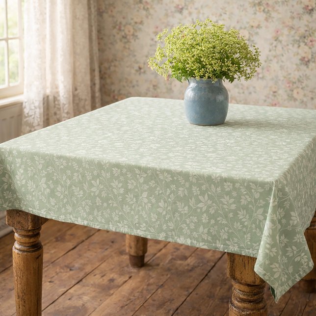 Sage Green Vintage Tablecloth  (Creator Uploaded)