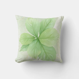 Sage Green Watercolor Botanical Minimalist Boho Cushion